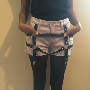 Lavenders garter belt shorts